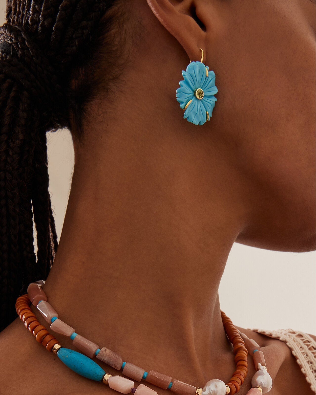 New Bloom Earrings, Cerulean by Lizzie Fortunato - At Present Jewelry