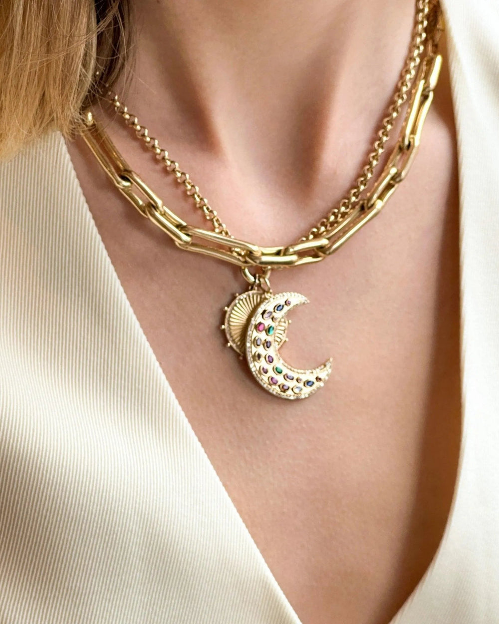 Maneskin Moon Charm by Lionheart - At Present Jewelry