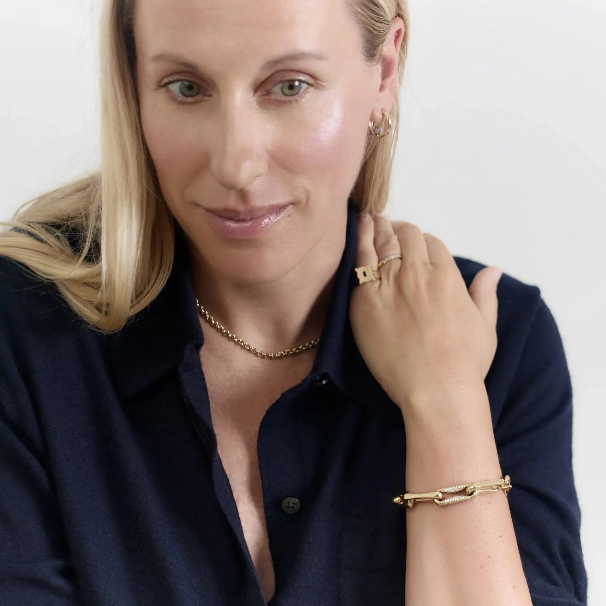 Milano Diamond Pinched Link Bracelet by Lionheart - At Present Jewelry