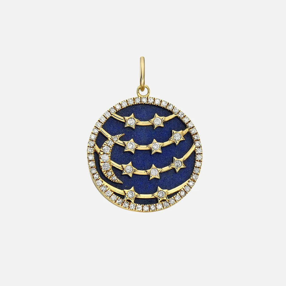 Moon to My Stars Lapis Celestial Charm by Lionheart - At Present Jewelry