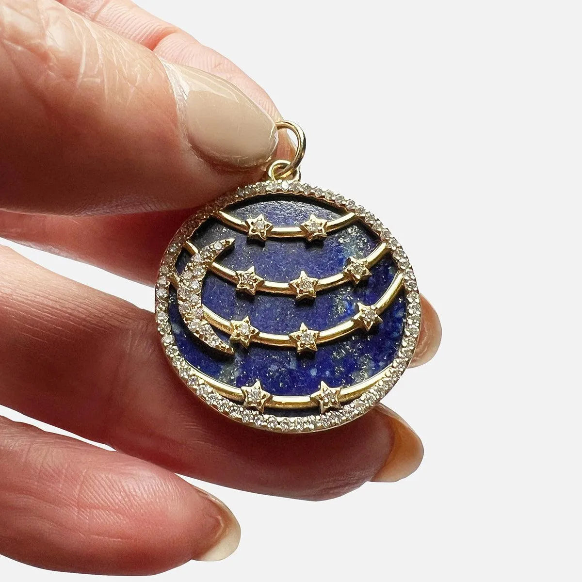 Moon to My Stars Lapis Celestial Charm by Lionheart - At Present Jewelry