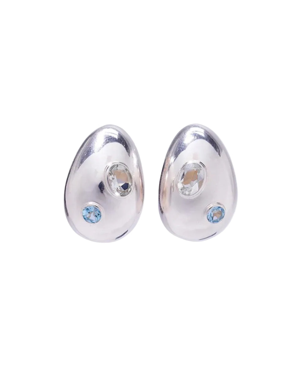 Mini Arp Earrings, Silver by Lizzie Fortunato - At Present Jewelry