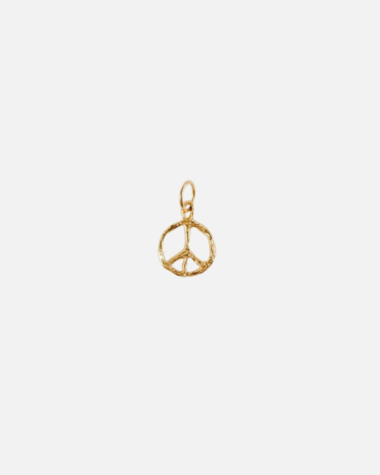 Mini Peace Charm in Gold by Mandy Reid - At Present Jewelry