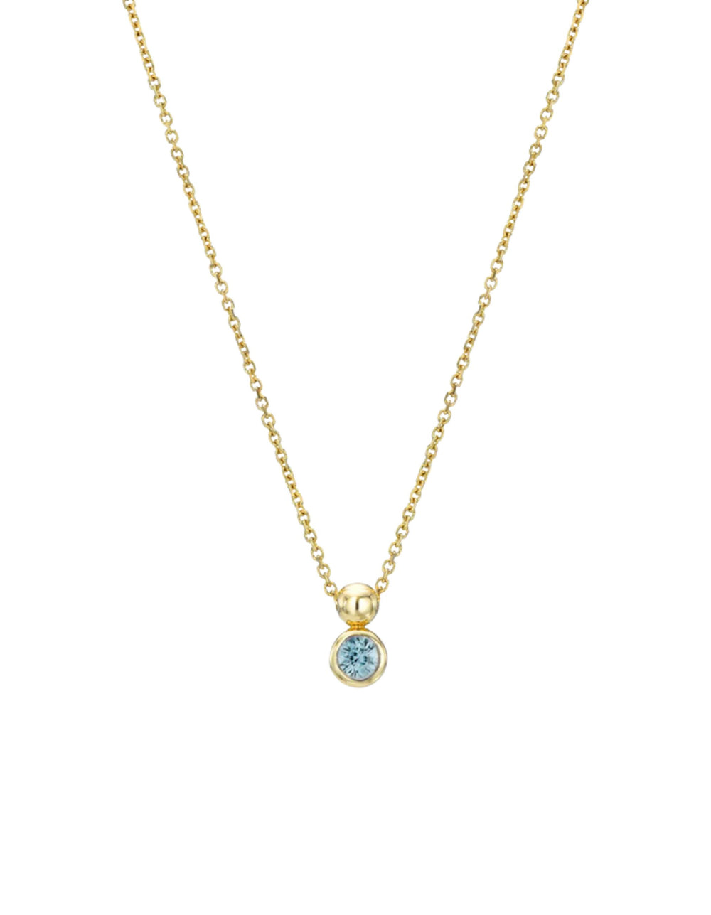 Solo Necklace, Birthstone by White/Space - At Present Jewelry