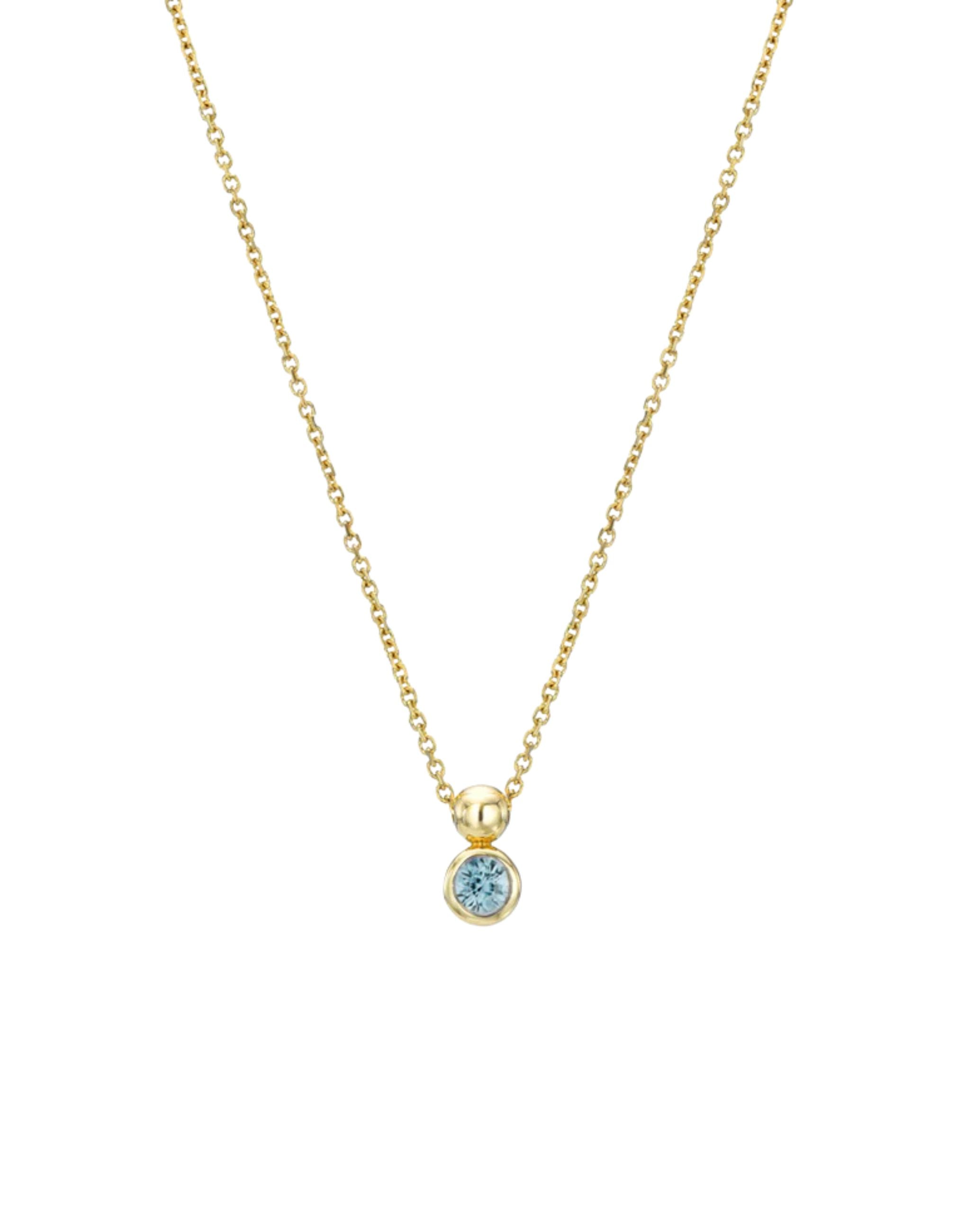 Solo Necklace, Birthstone by White/Space - At Present Jewelry