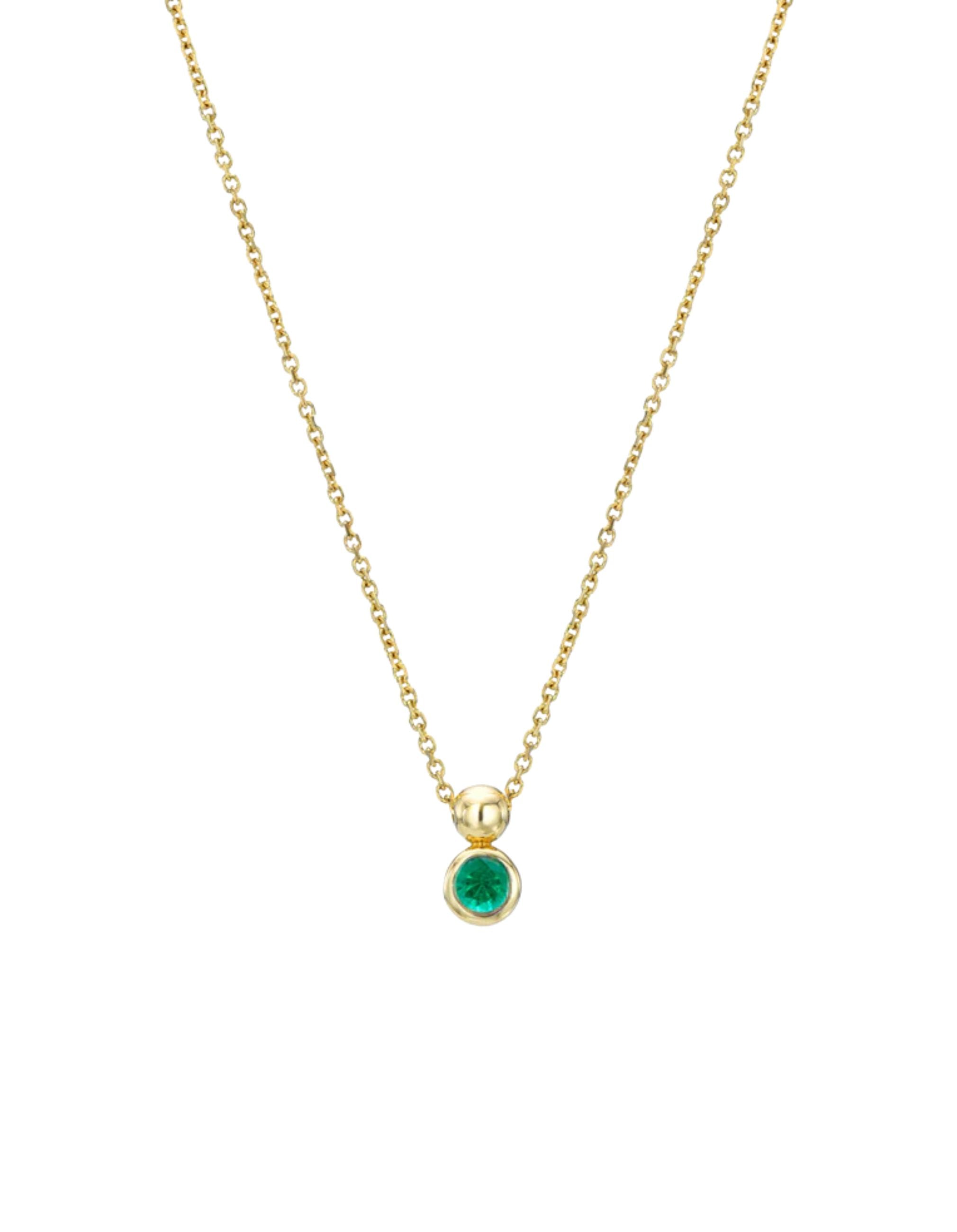 Solo Necklace, Birthstone by White/Space - At Present Jewelry