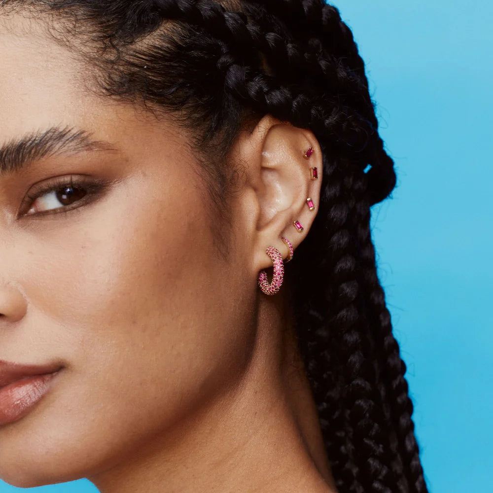 Gemstone Baguette Studs by Eriness - At Present Jewelry