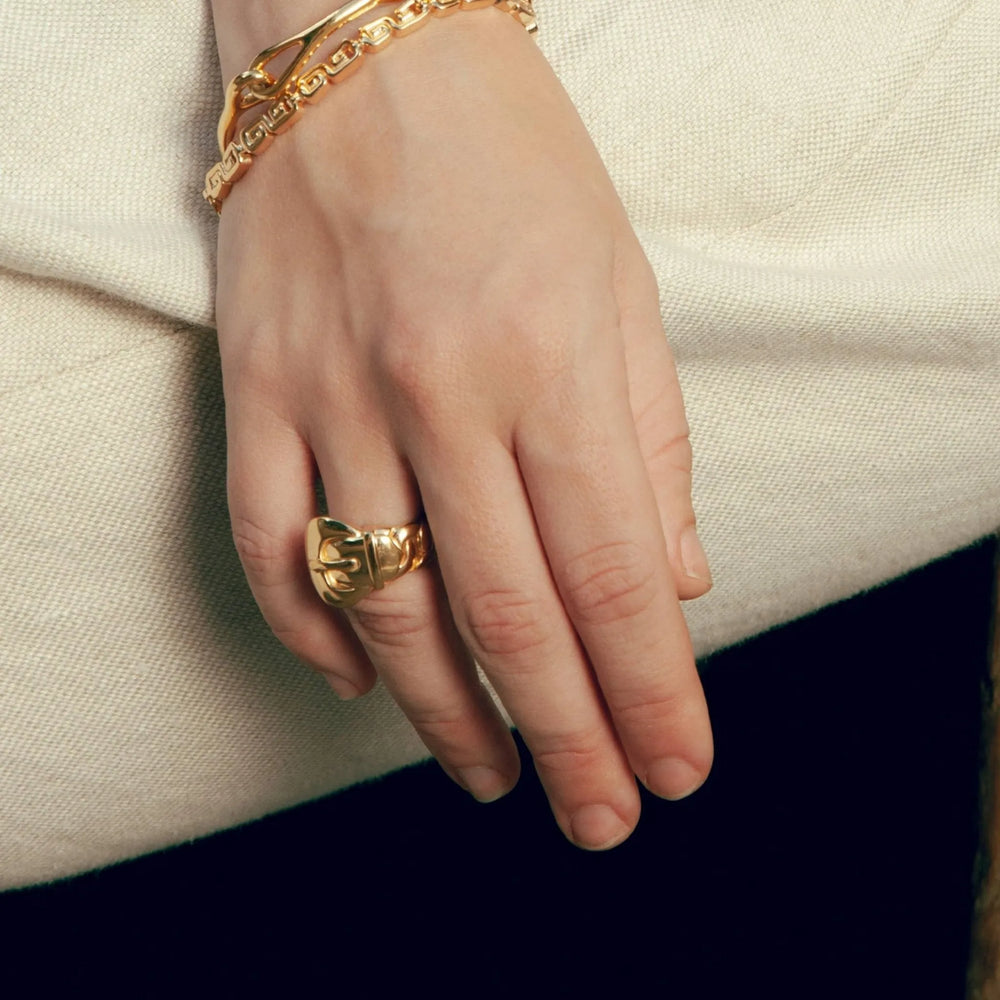 Boucle Moderne Ring by MM Druck - At Present Jewelry