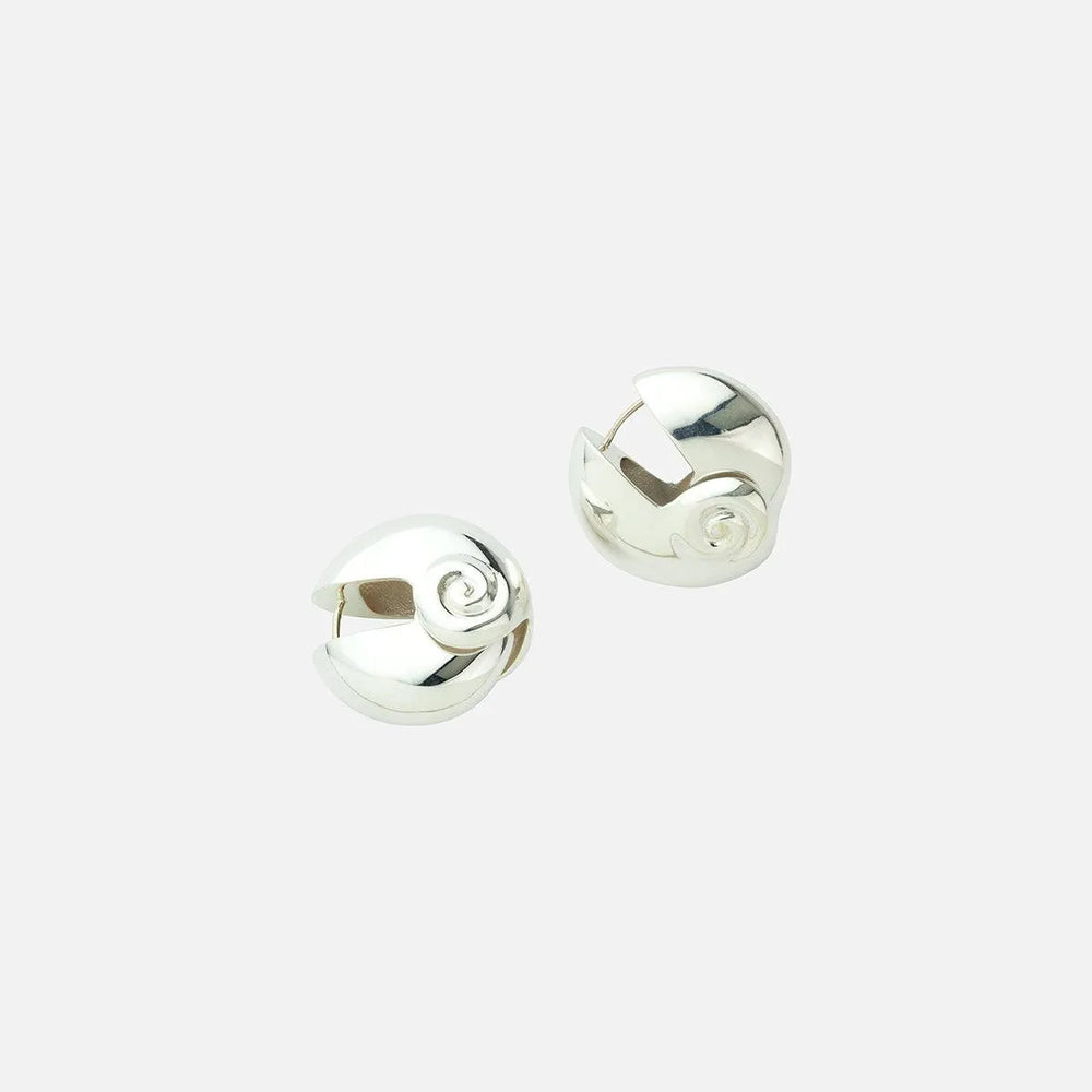 Lucilla Huggie Earrings by MM Druck - At Present Jewelry