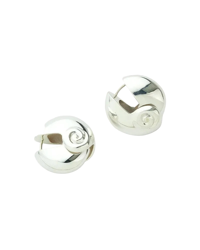 Lucilla Huggie Earrings by MM Druck - At Present Jewelry