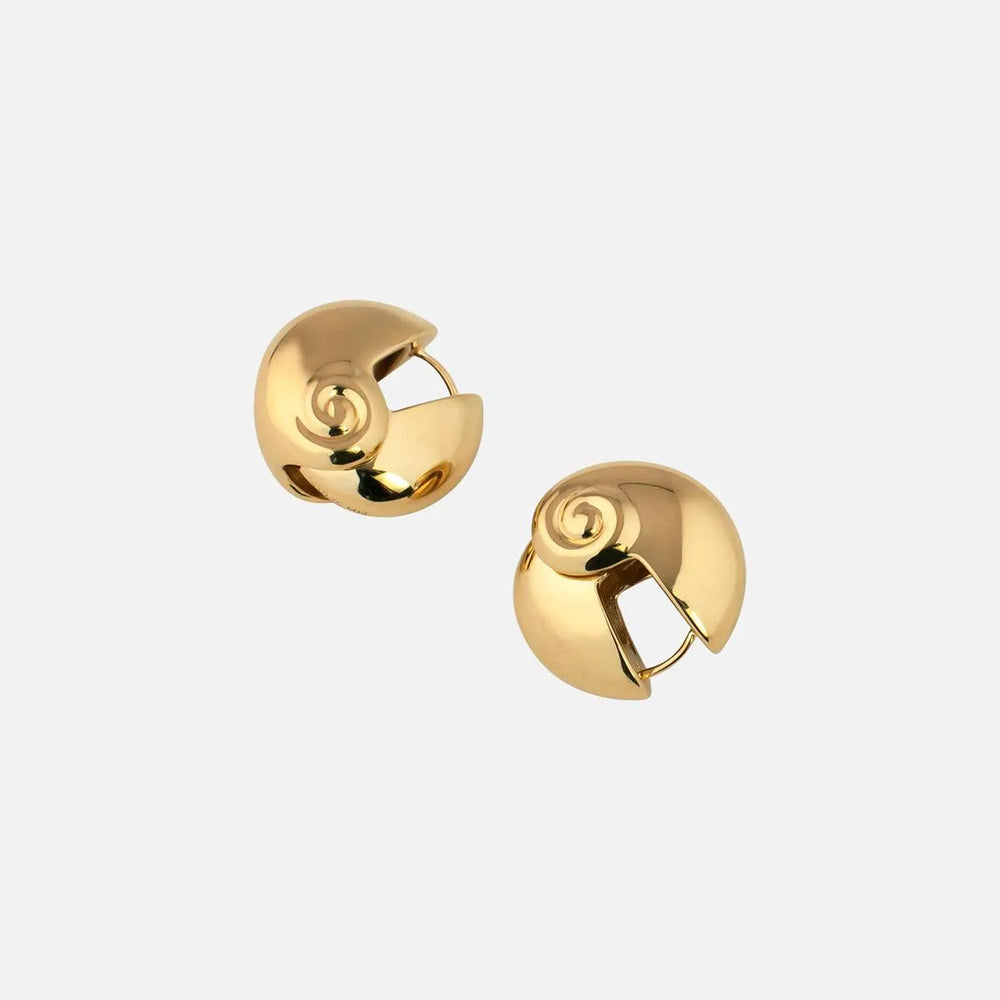 Lucilla Huggie Earrings by MM Druck - At Present Jewelry