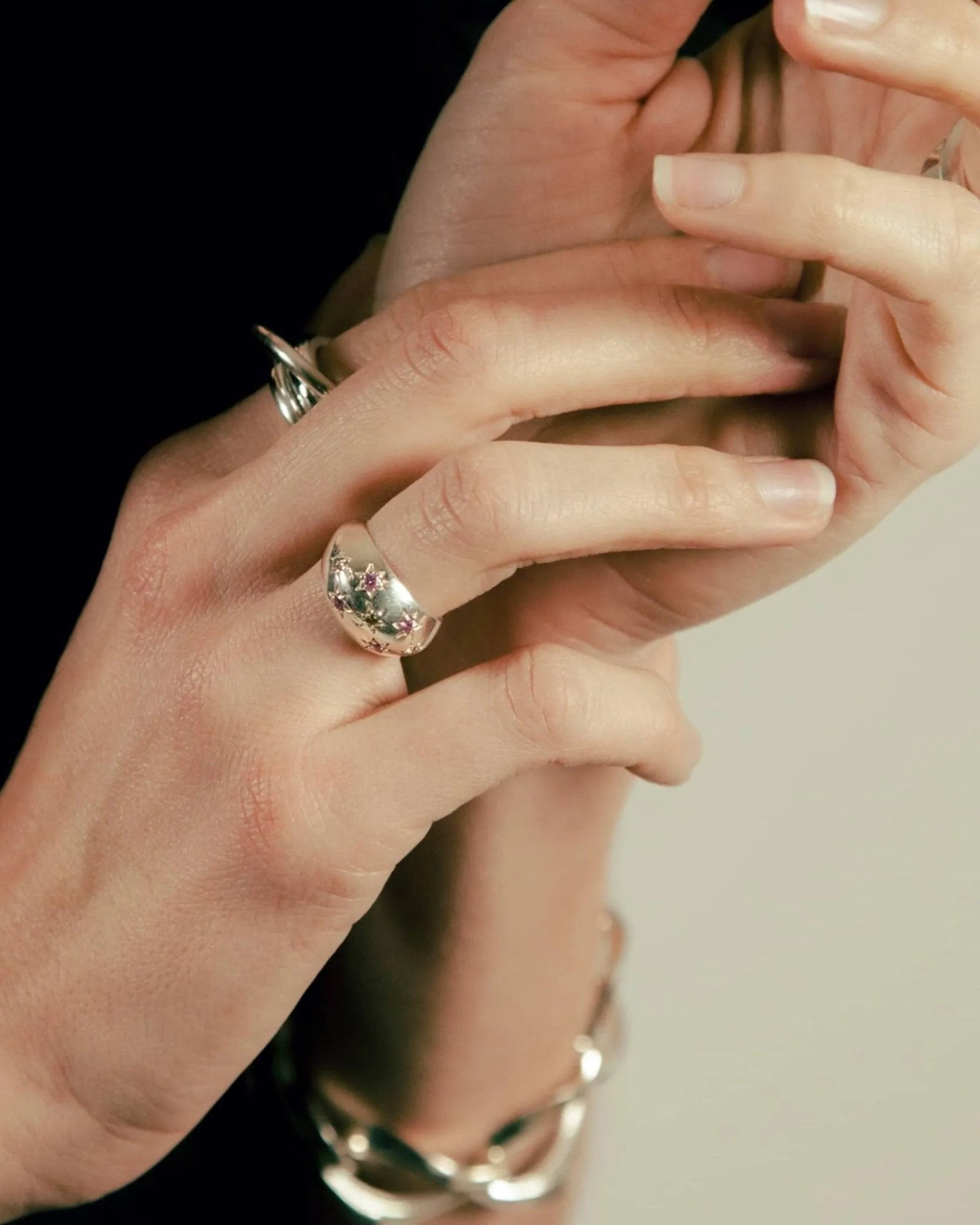 Marta Pinky Ring by MM Druck - At Present Jewelry