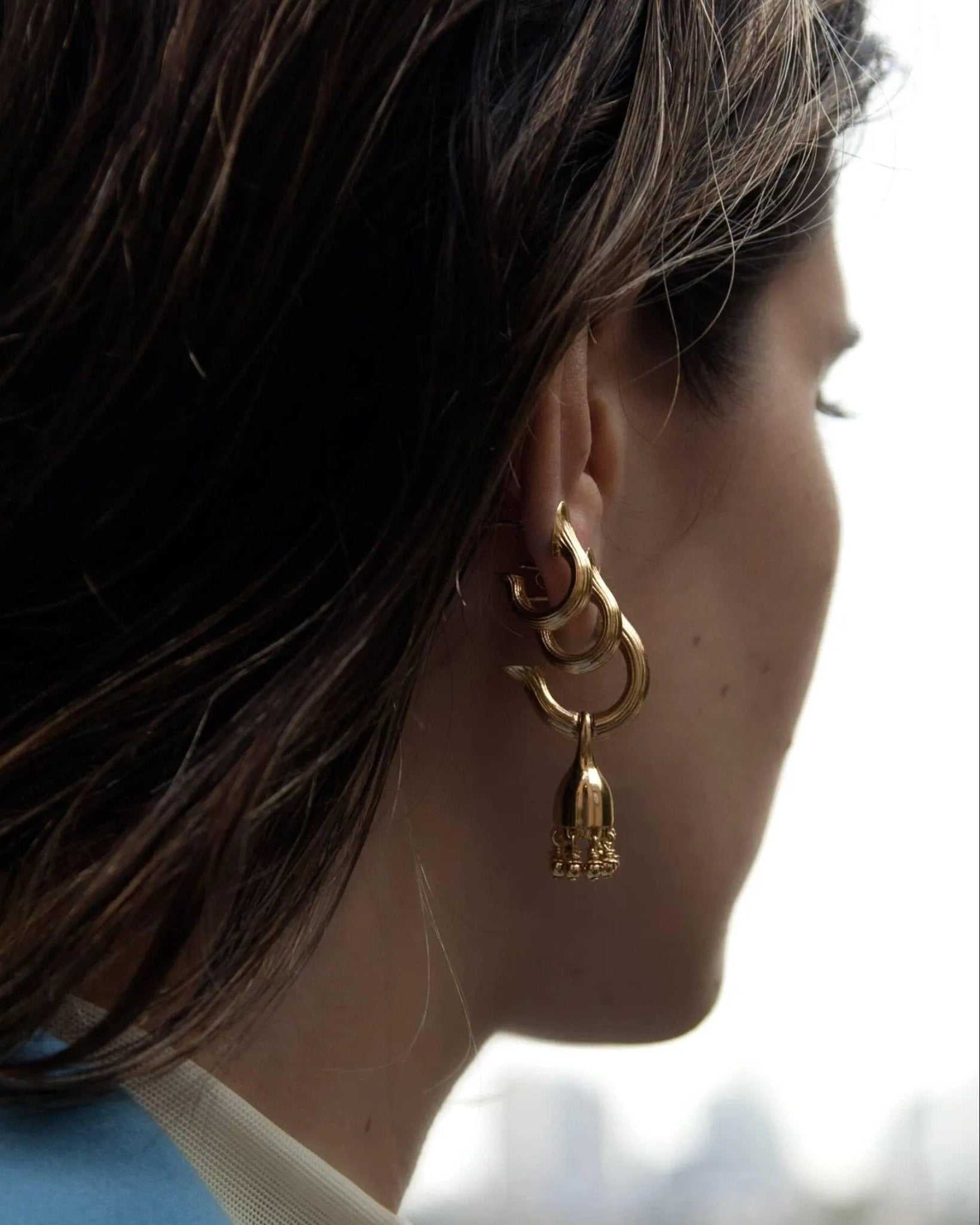 Small Teja Hoop Earrings by MM Druck - At Present Jewelry
