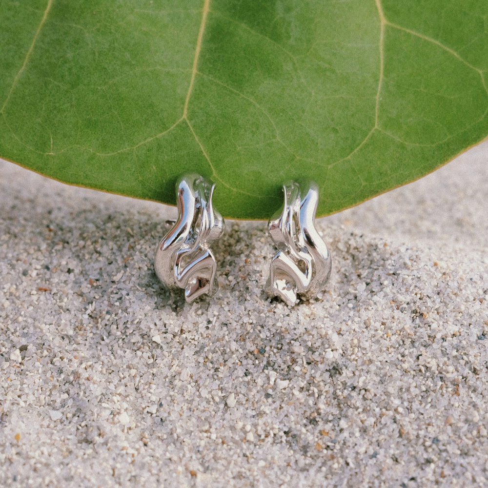 It's Calm After the Storm Earrings, Silver by Anita Berisha - At Present Jewelry