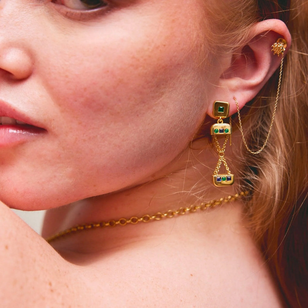 Dice Hatch Earrings by Monbouquette - At Present Jewelry