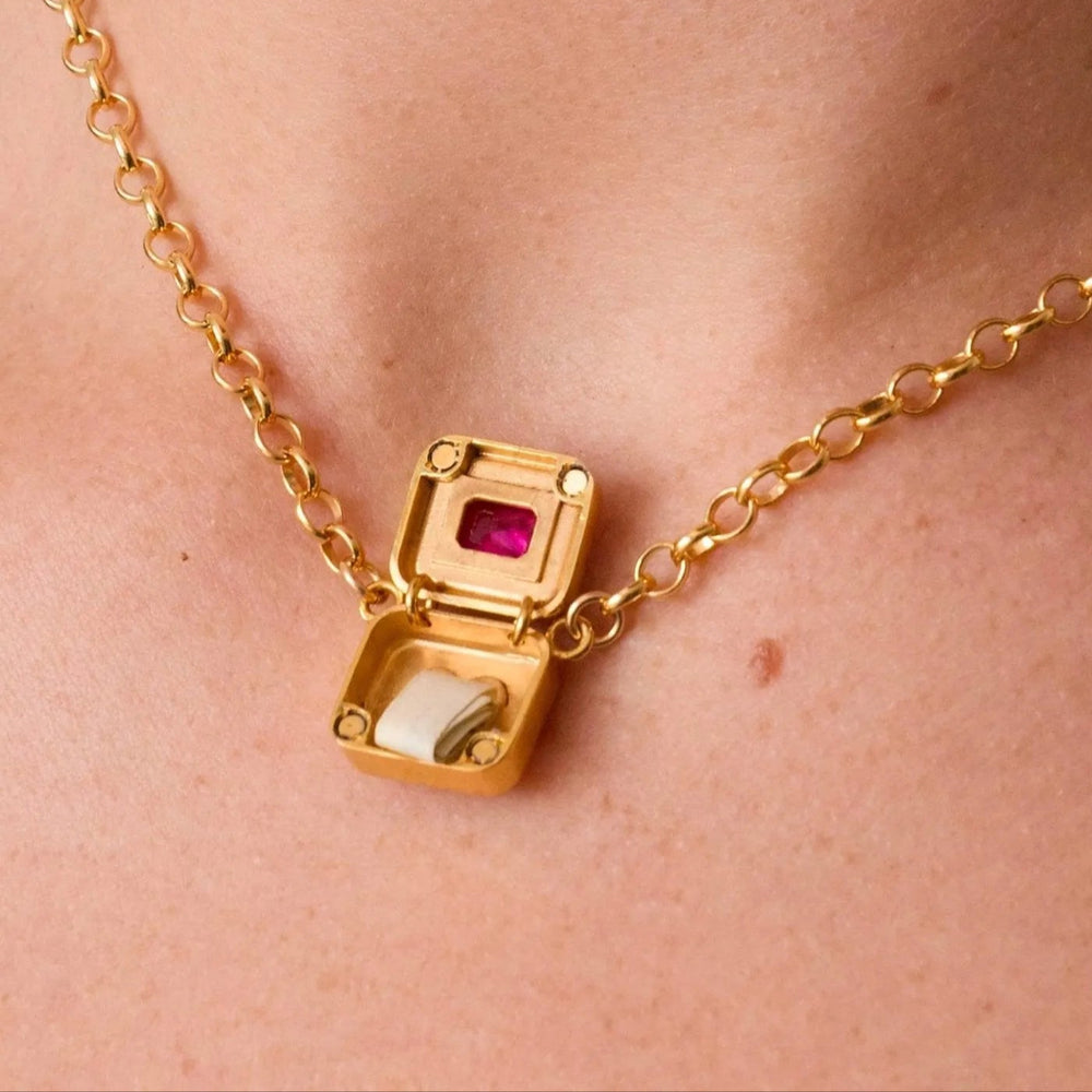 Love Note Locket Necklace by Monbouquette - At Present Jewelry