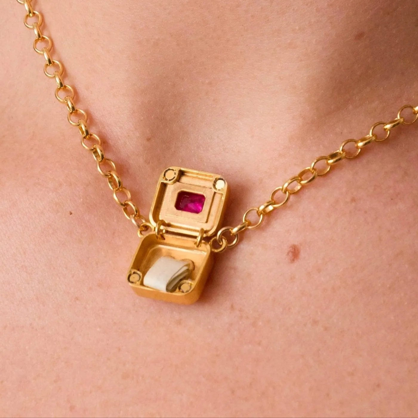 Love Note Locket Necklace by Monbouquette - At Present Jewelry