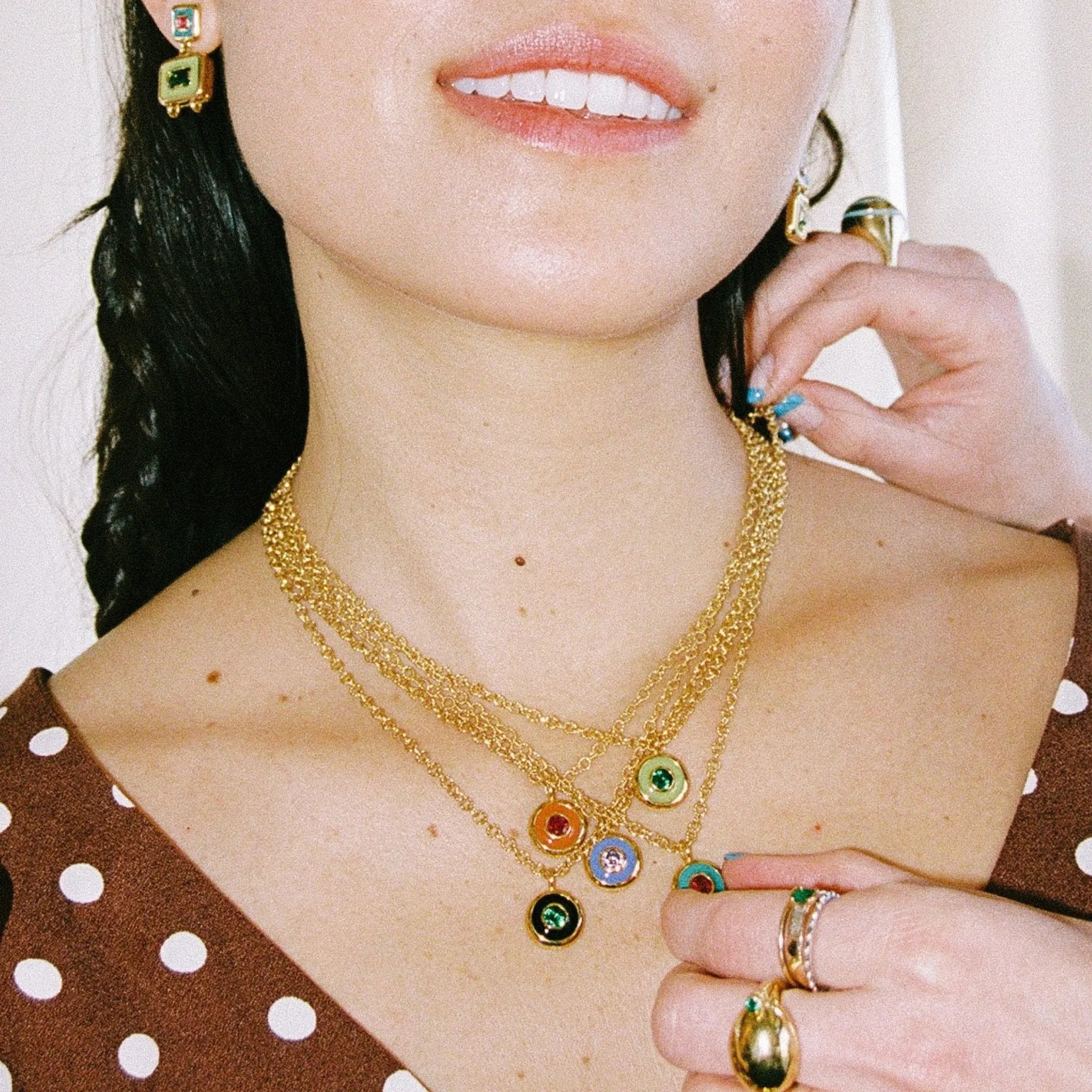 Reversible Coin Necklace by Monbouquette - At Present Jewelry