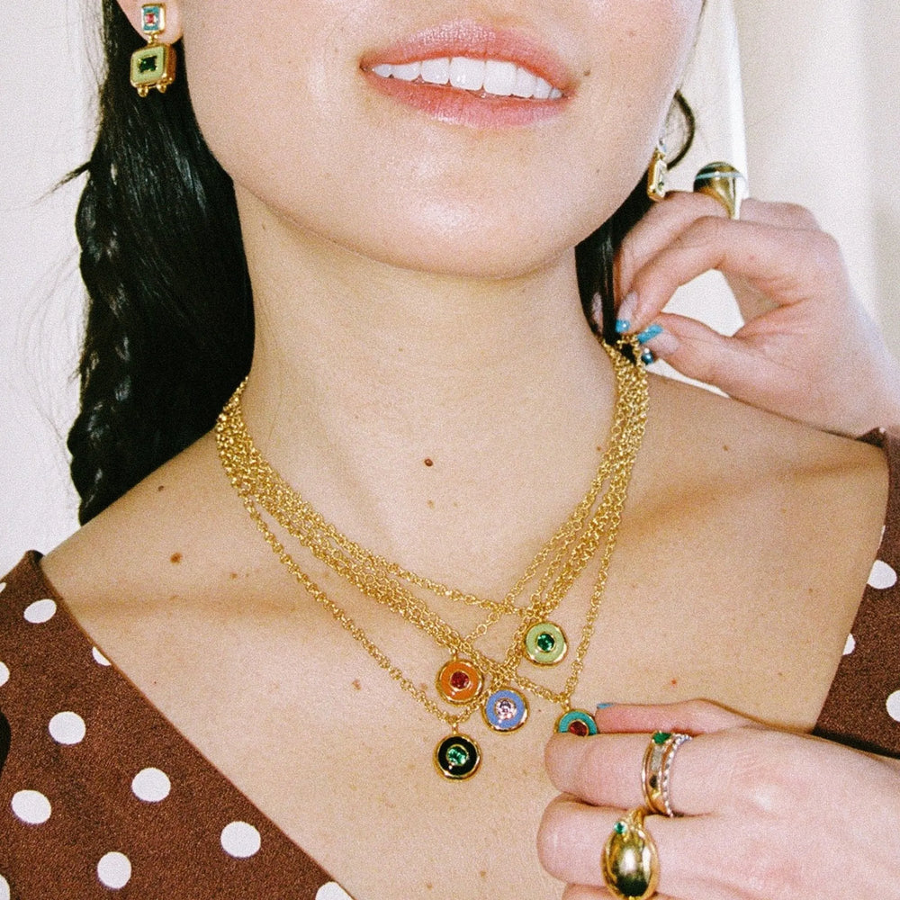 Reversible Coin Necklace by Monbouquette - At Present Jewelry