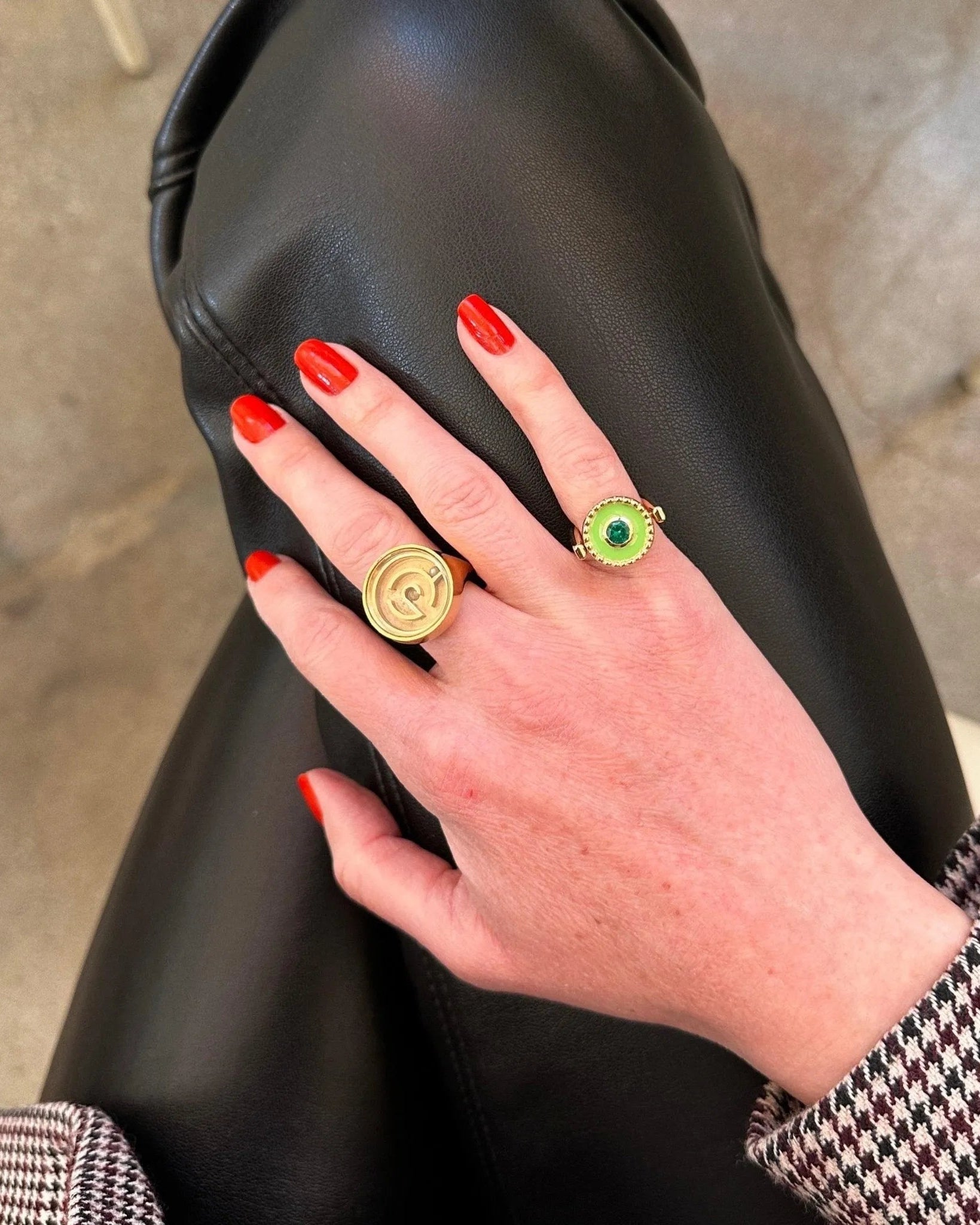 Reversible Coin Ring, Island by Monbouquette - At Present Jewelry