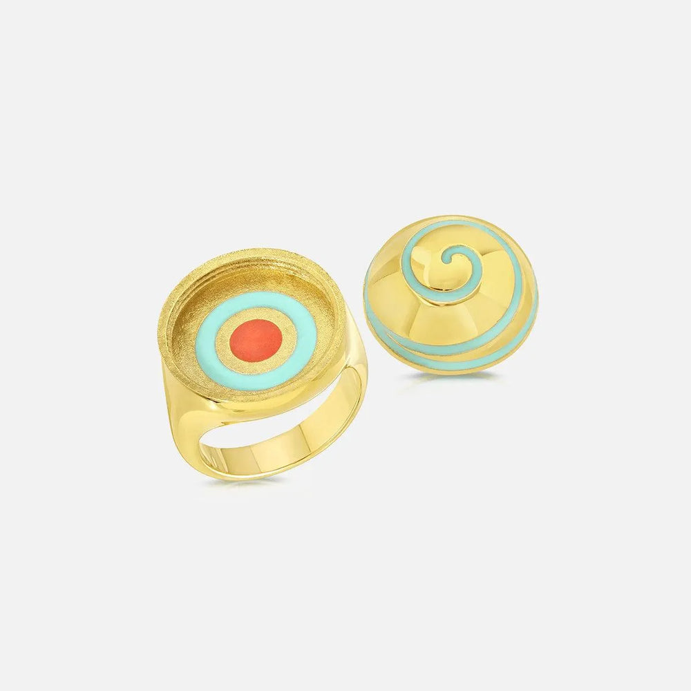 Swirl Pillbox Ring by Monbouquette - At Present Jewelry