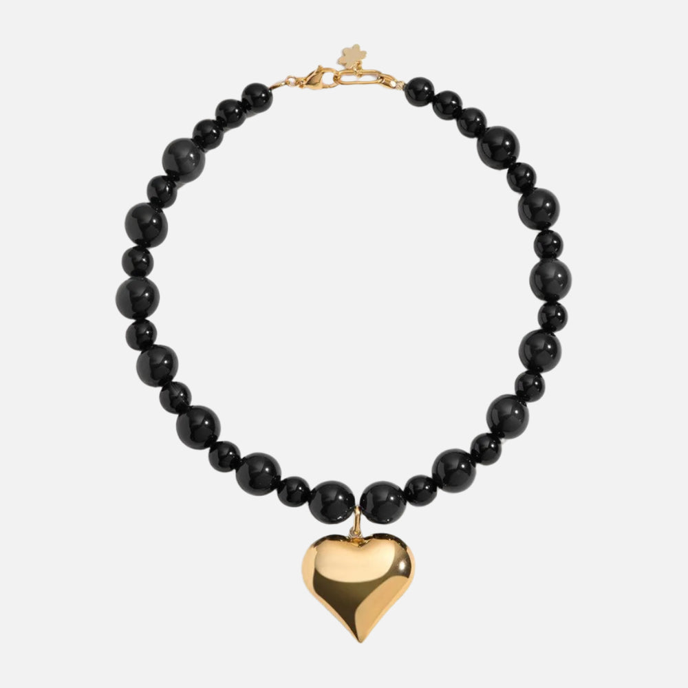 Midnight Heart of Gold Necklace by NOTTE - At Present Jewelry