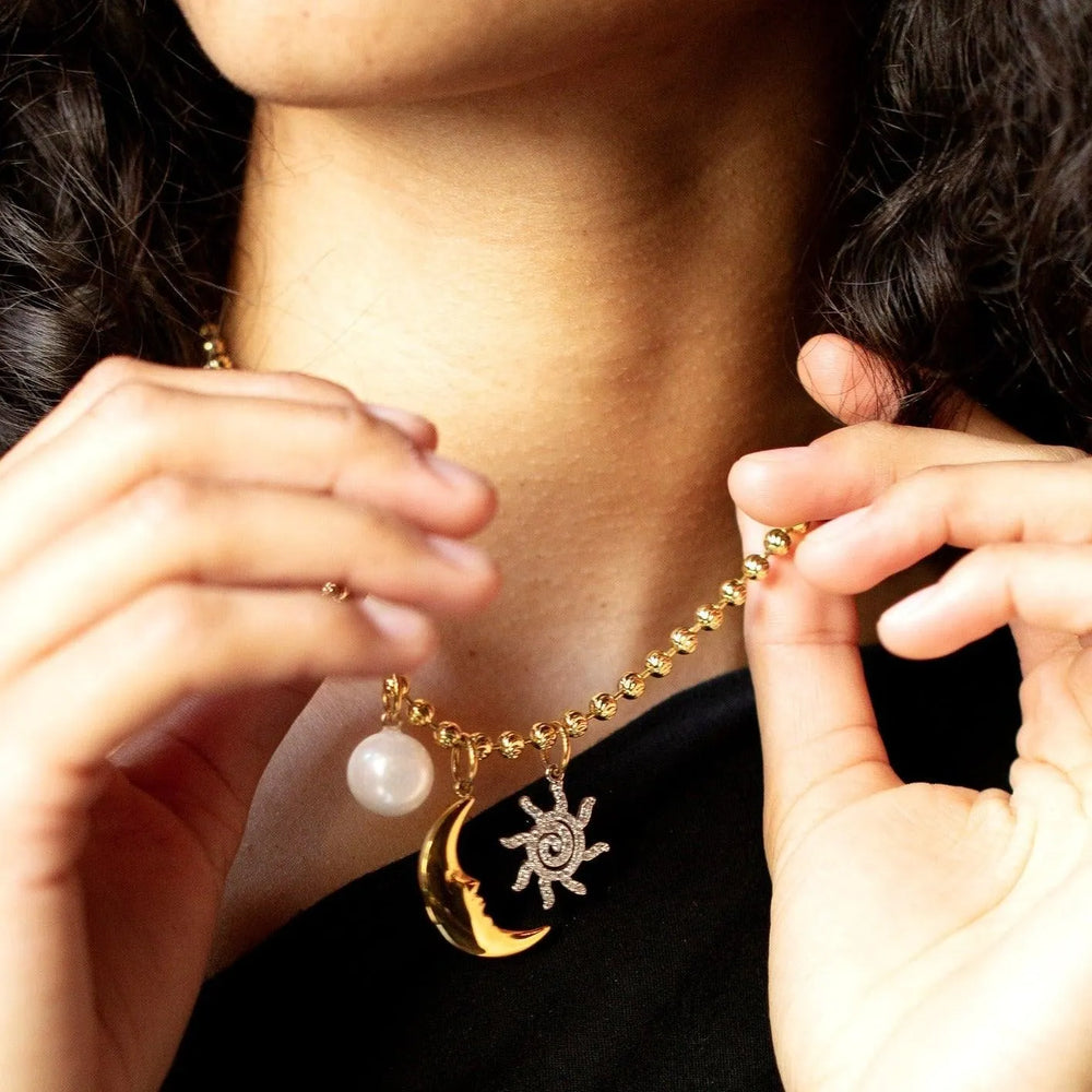 Starry Night Charm Necklace by NOTTE - At Present Jewelry