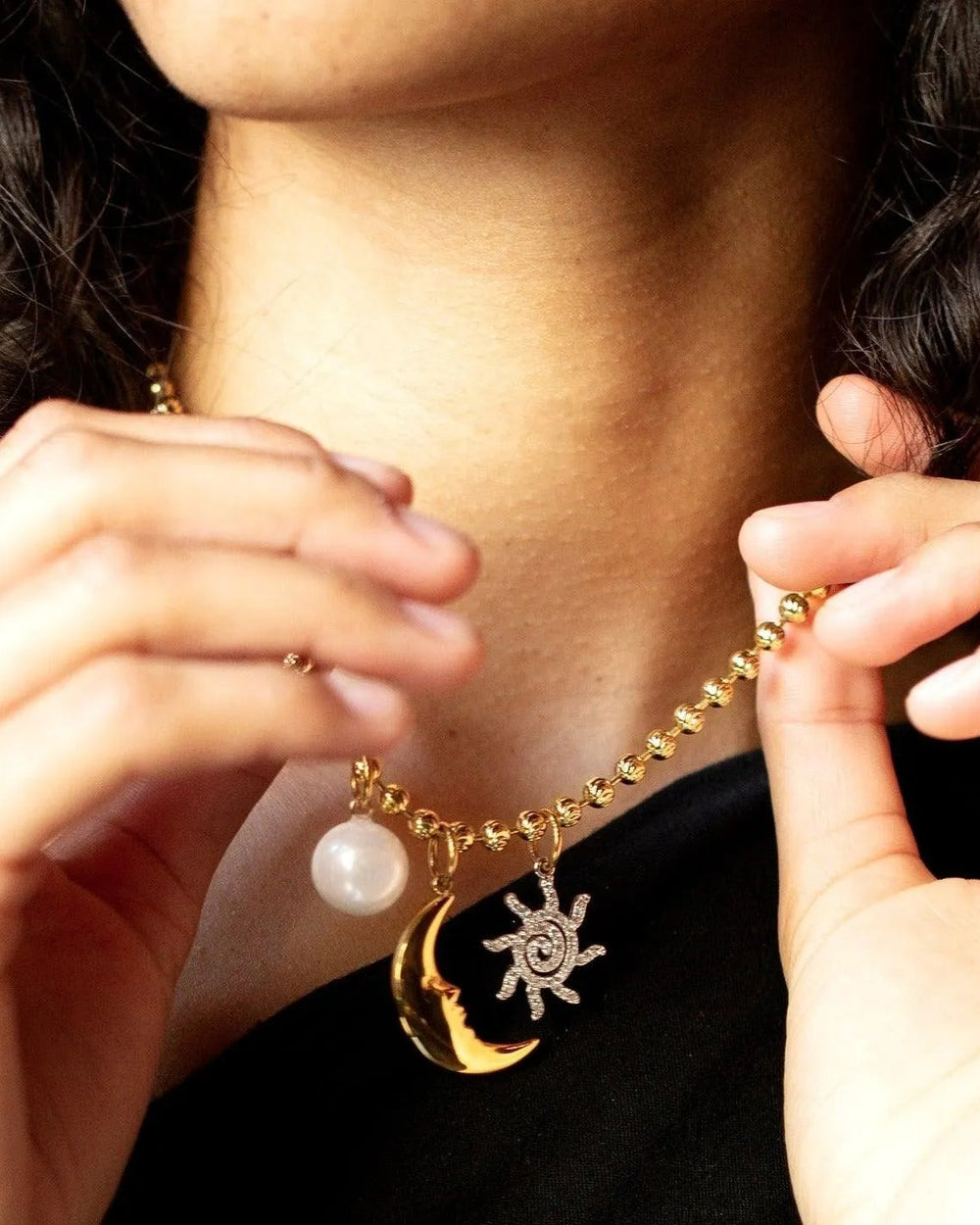 Starry Night Charm Necklace by NOTTE - At Present Jewelry