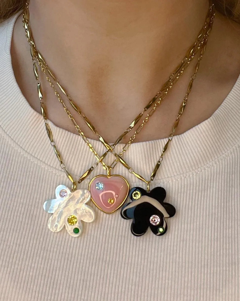 Super Bloom Necklace, Mother of Pearl by NOTTE - At Present Jewelry