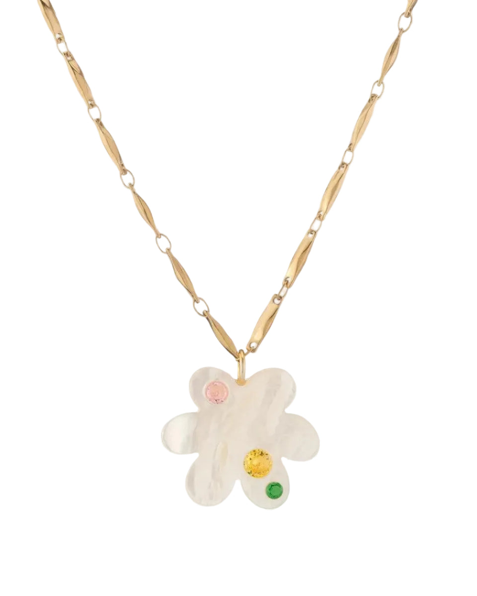 Super Bloom Necklace, Mother of Pearl by NOTTE - At Present Jewelry