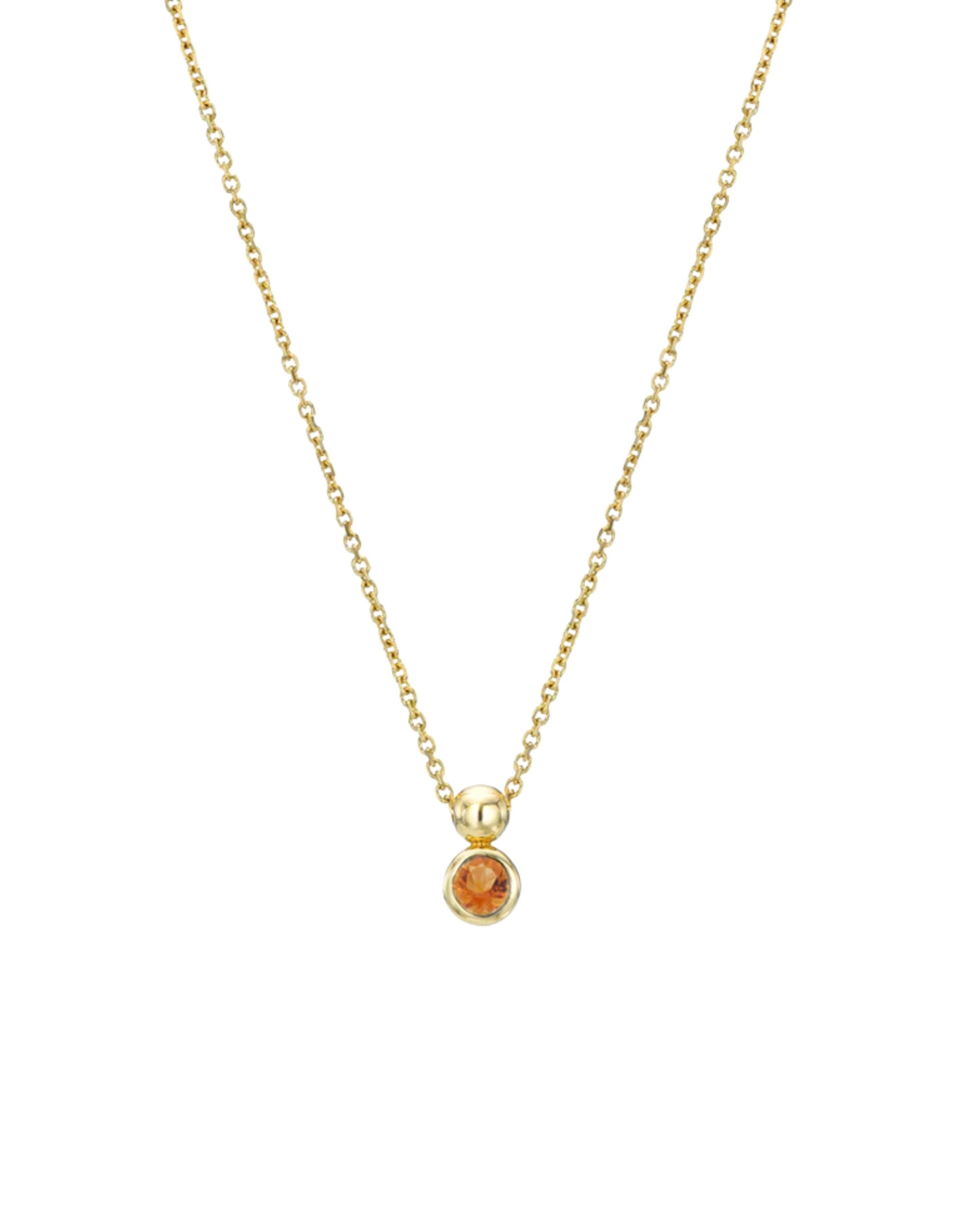 Solo Necklace, Birthstone by White/Space - At Present Jewelry