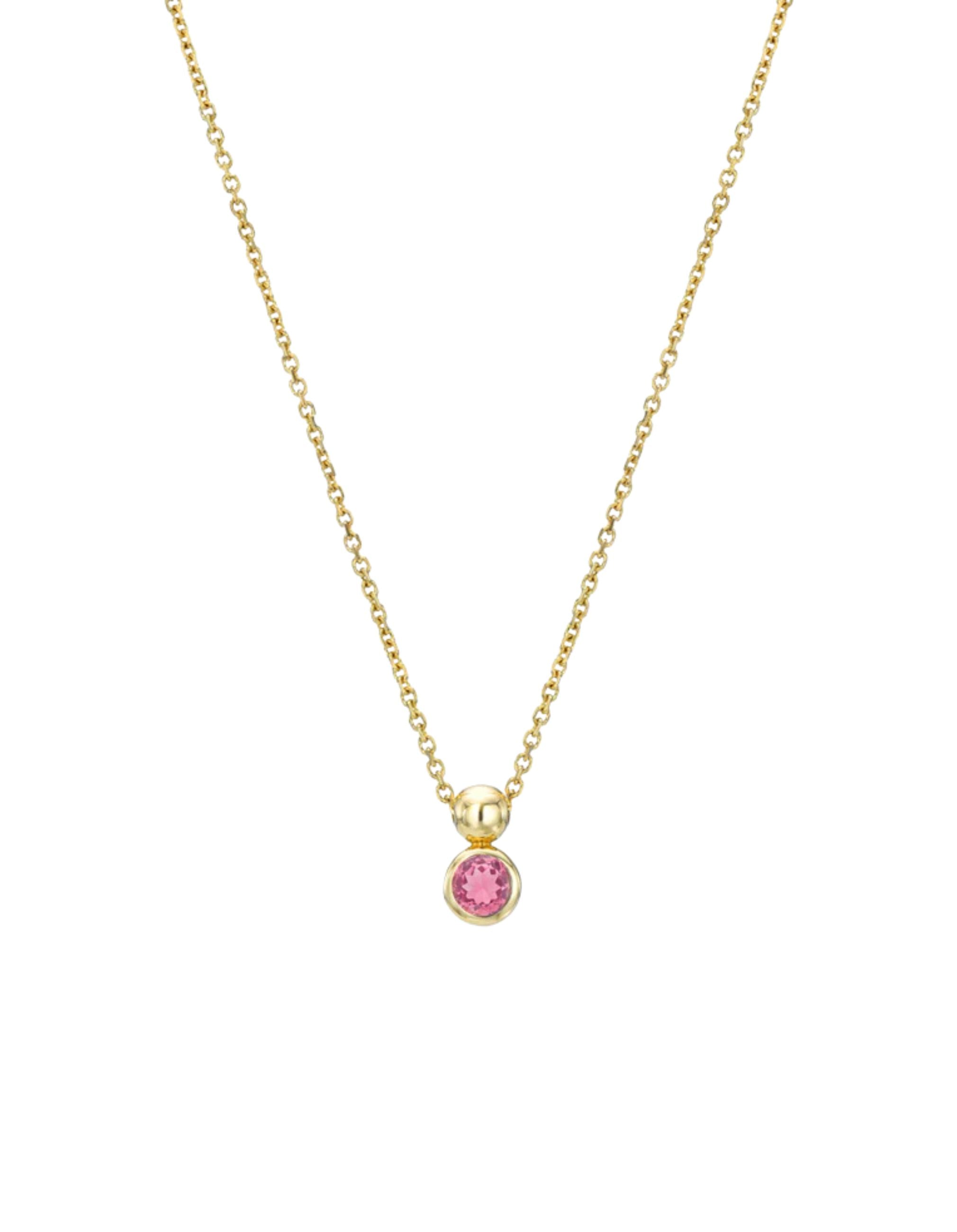 Solo Necklace, Birthstone by White/Space - At Present Jewelry