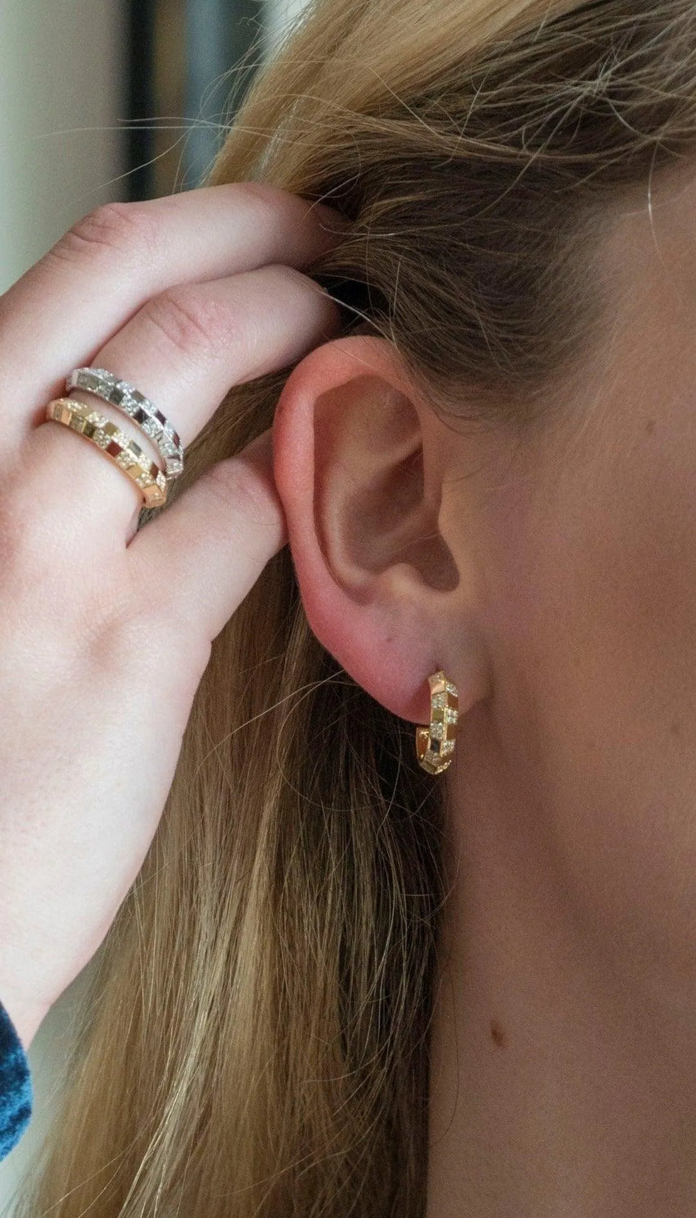 Pinstripe Strength Knife Edge Diamond Ring by Ri Noor - At Present Jewelry