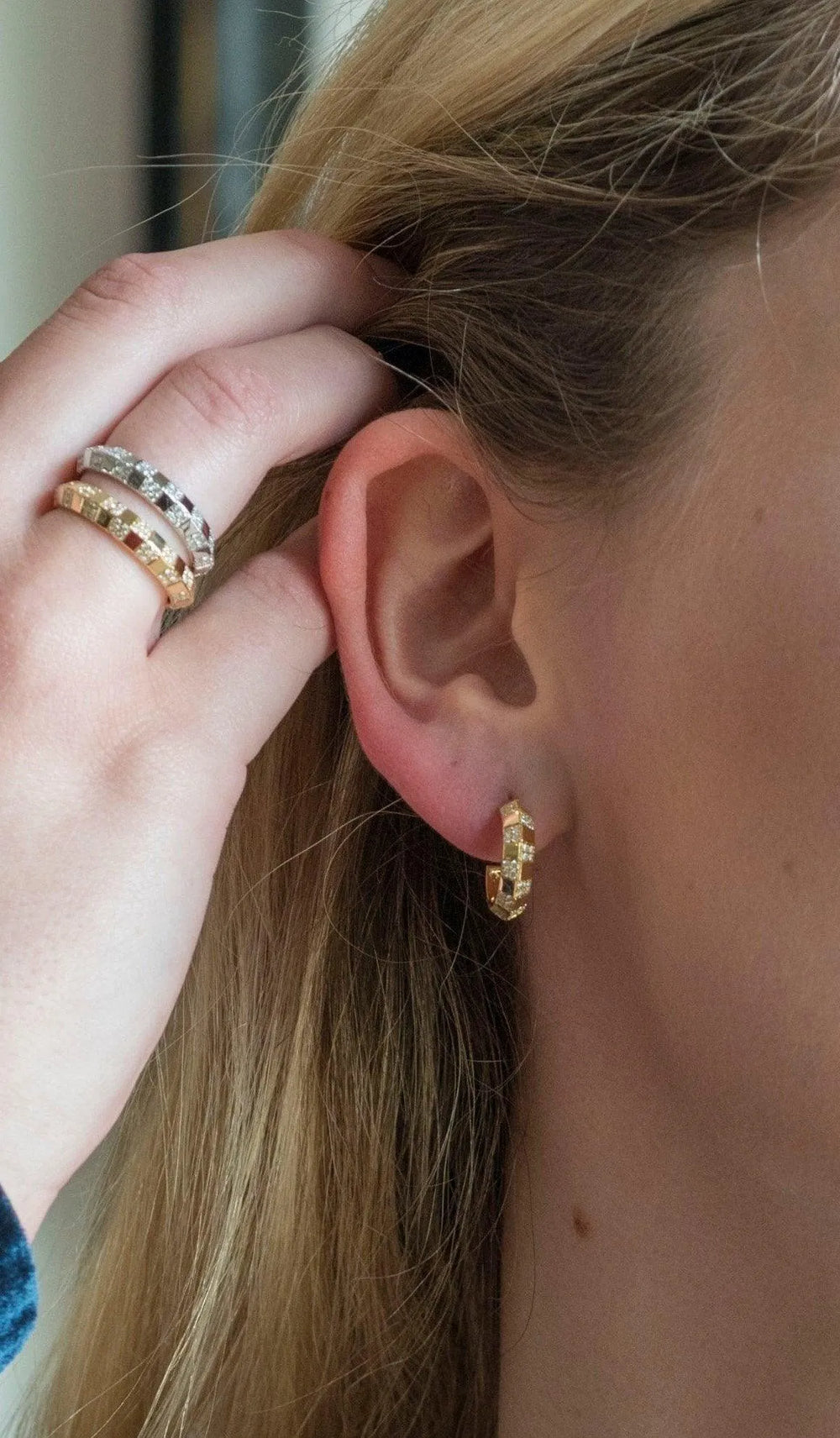 Pinstripe Strength Knife Edge Diamond Ring by Ri Noor - At Present Jewelry