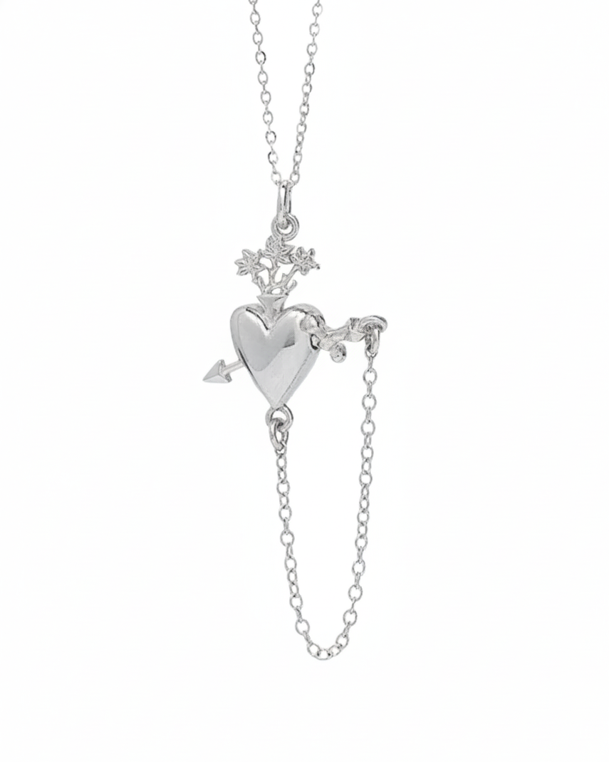 Sacred Heart Drop Pendant by Talon Jewelry - At Present Jewelry