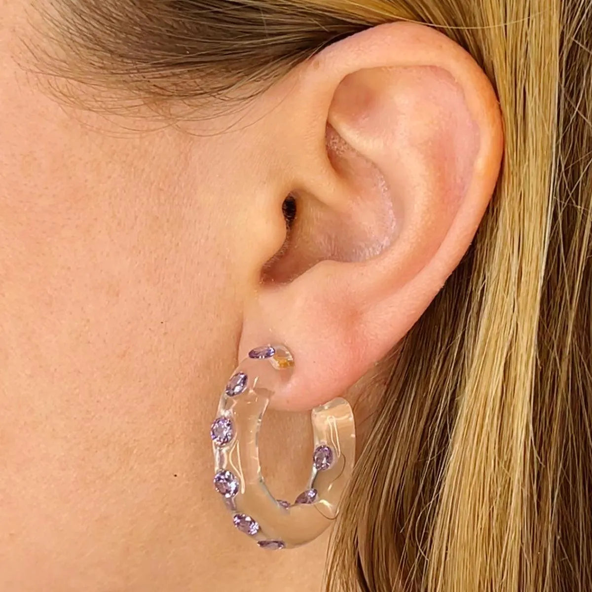 Small Lucid Hoops by Sarah Noor - At Present Jewelry