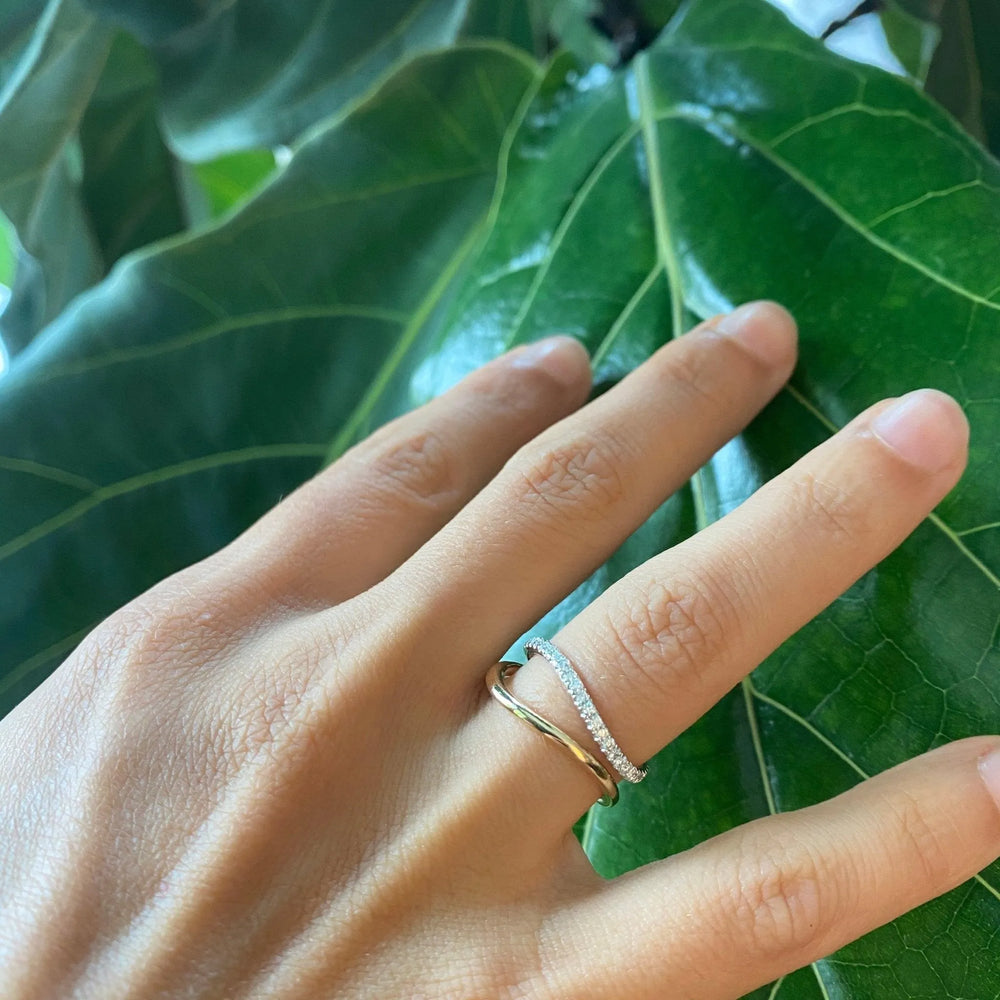 Bossa Nova Band & Diamond Ring Set by Selin Kent - At Present Jewelry