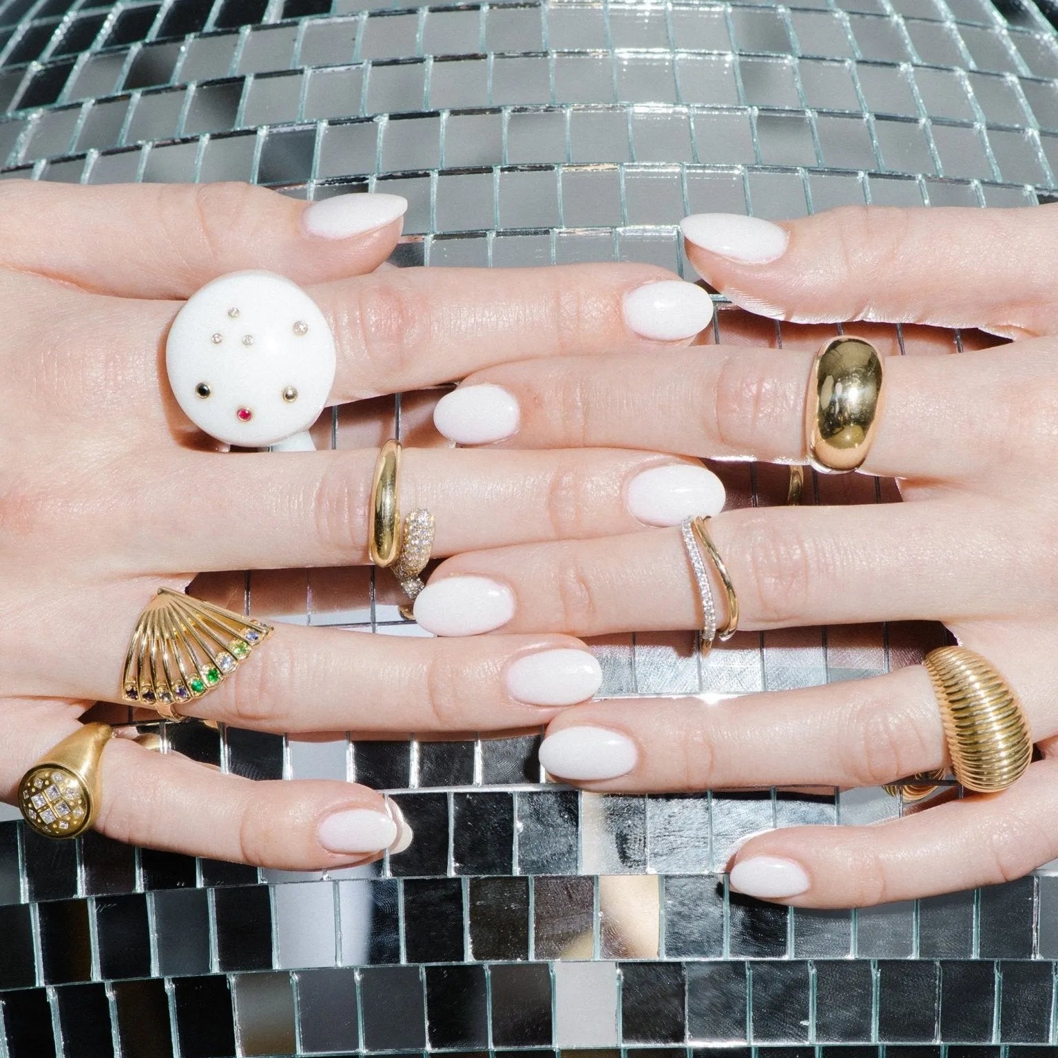 Bossa Nova Band & Diamond Ring Set by Selin Kent - At Present Jewelry