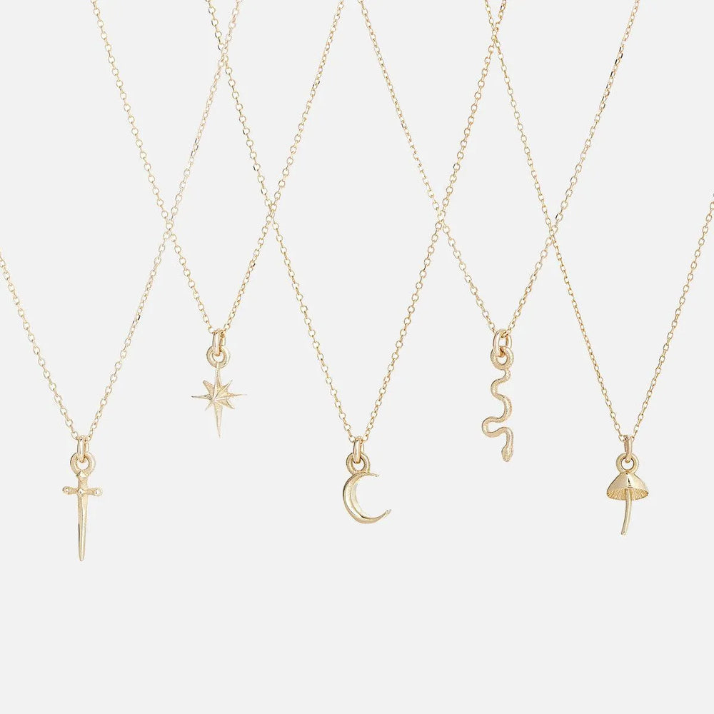 Itty Bitty Charm Necklace, Moon by Talon Jewelry - At Present Jewelry