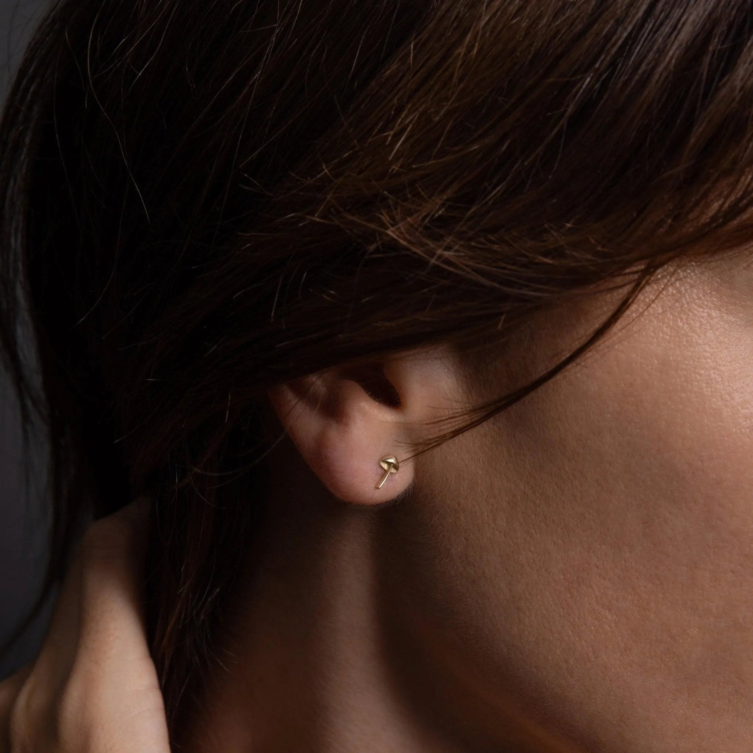 Itty Bitty Studs, Mushroom by Talon Jewelry - At Present Jewelry