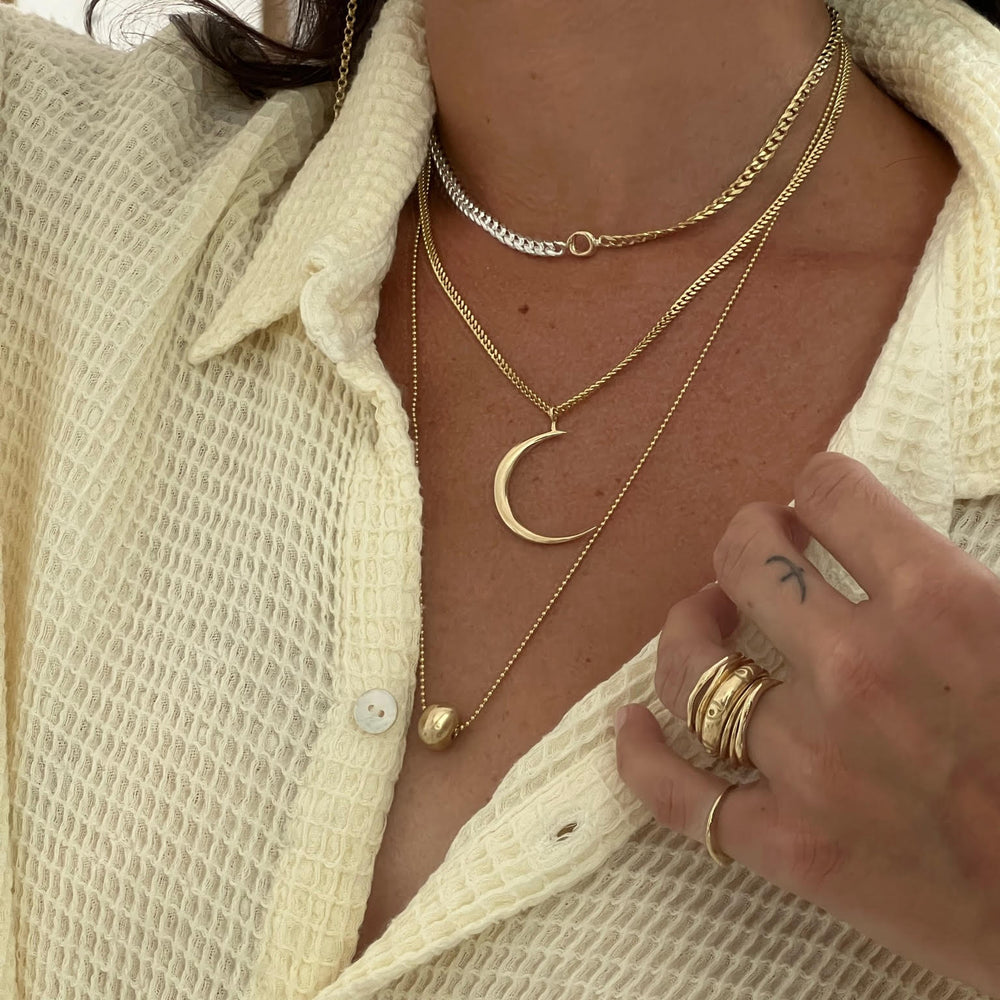 Luna Moon Diamond Charm by Rebecca Pinto - At Present Jewelry