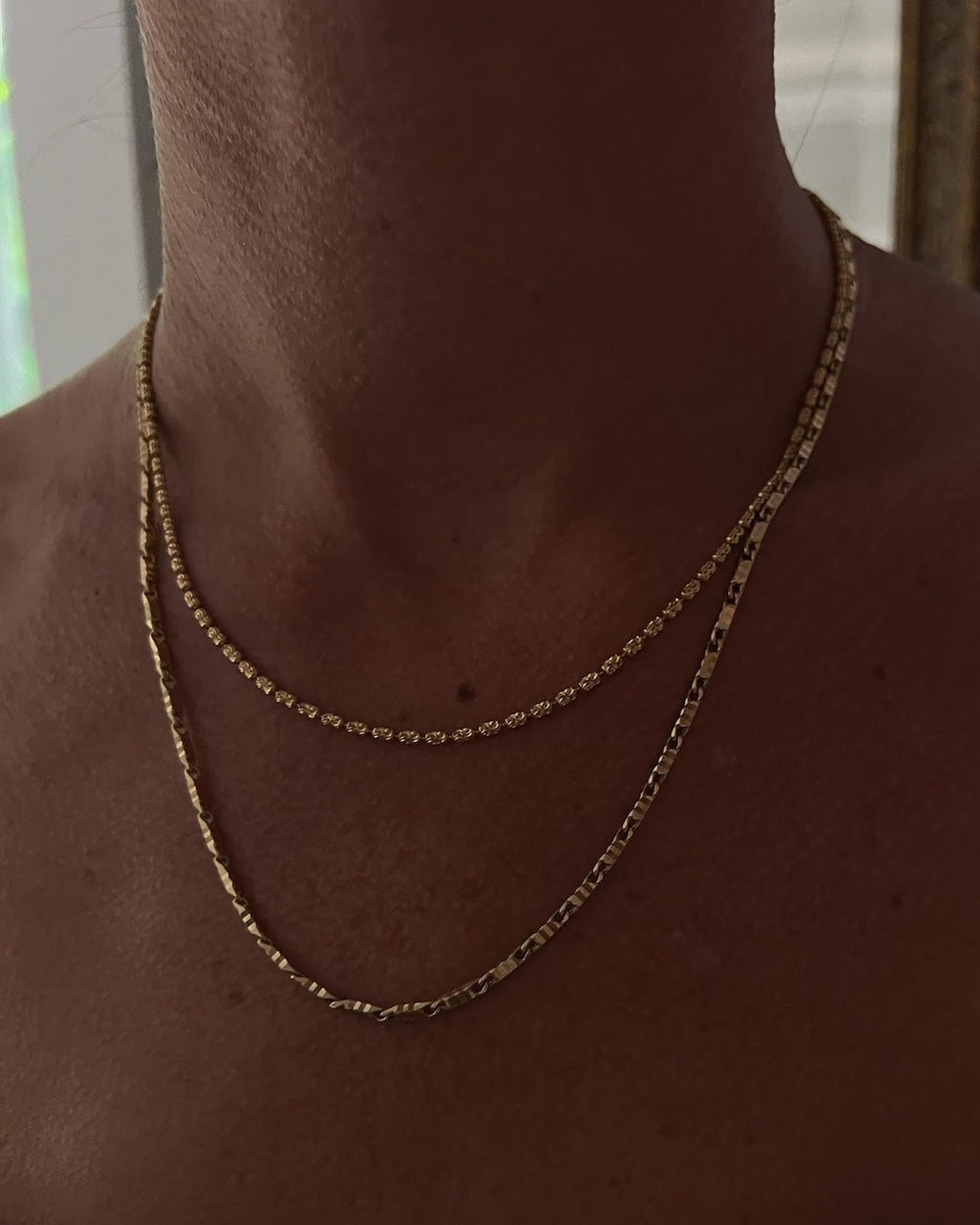 Large Diamond Cut Barrel Chain by Rebecca Pinto - At Present Jewelry