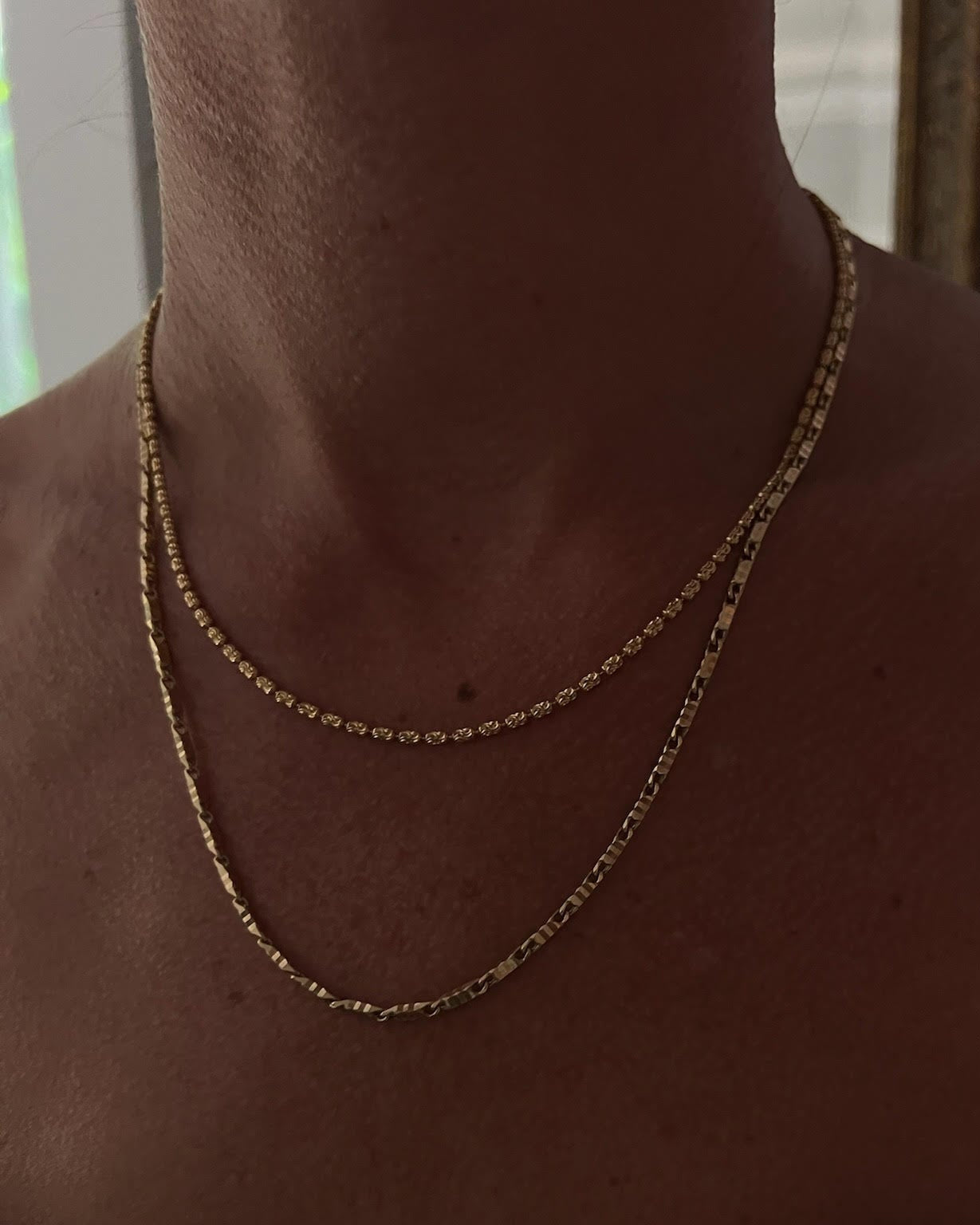 Large Diamond Cut Barrel Chain by Rebecca Pinto - At Present Jewelry