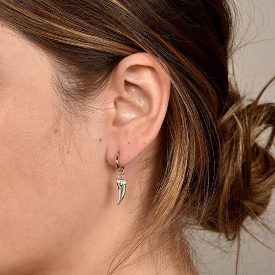 Diente Dangle Hoop by Rebecca Pinto - At Present Jewelry