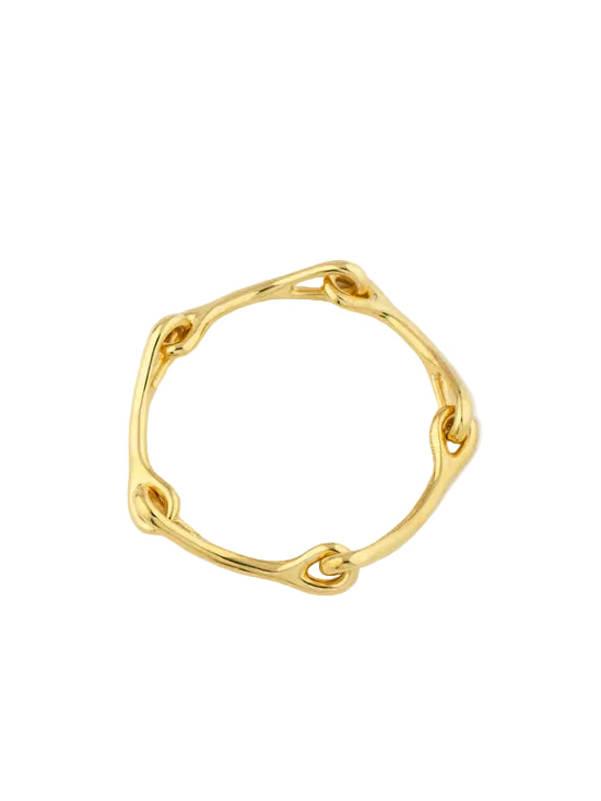 Sabine Link Bracelet in Vermeil by MM Druck - At Present Jewelry