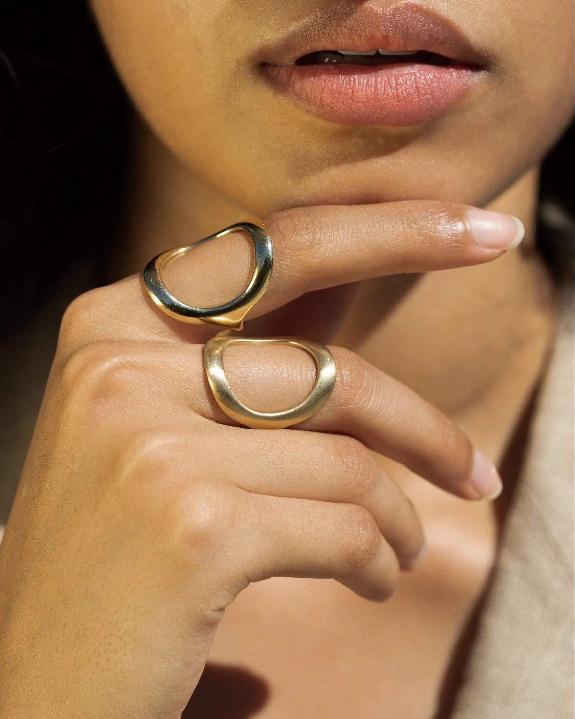 Bold Continuity Ring by White/Space - At Present Jewelry