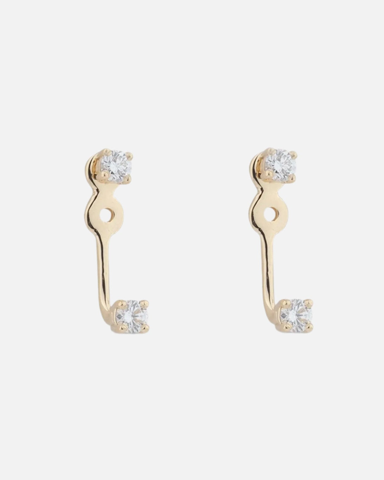 Diamond Floater Ear Jackets by White/Space - At Present Jewelry