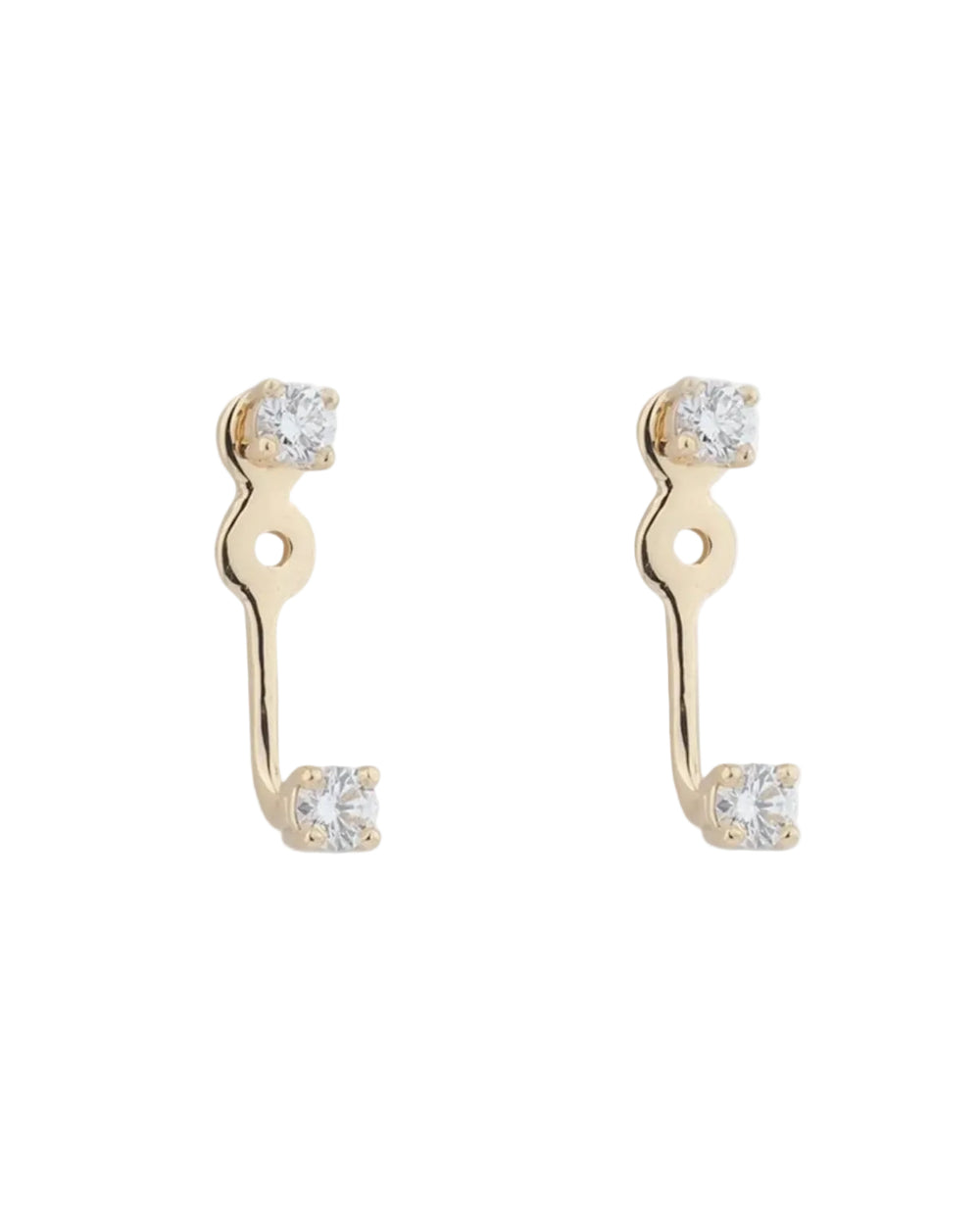 Diamond Floater Ear Jackets by White/Space - At Present Jewelry