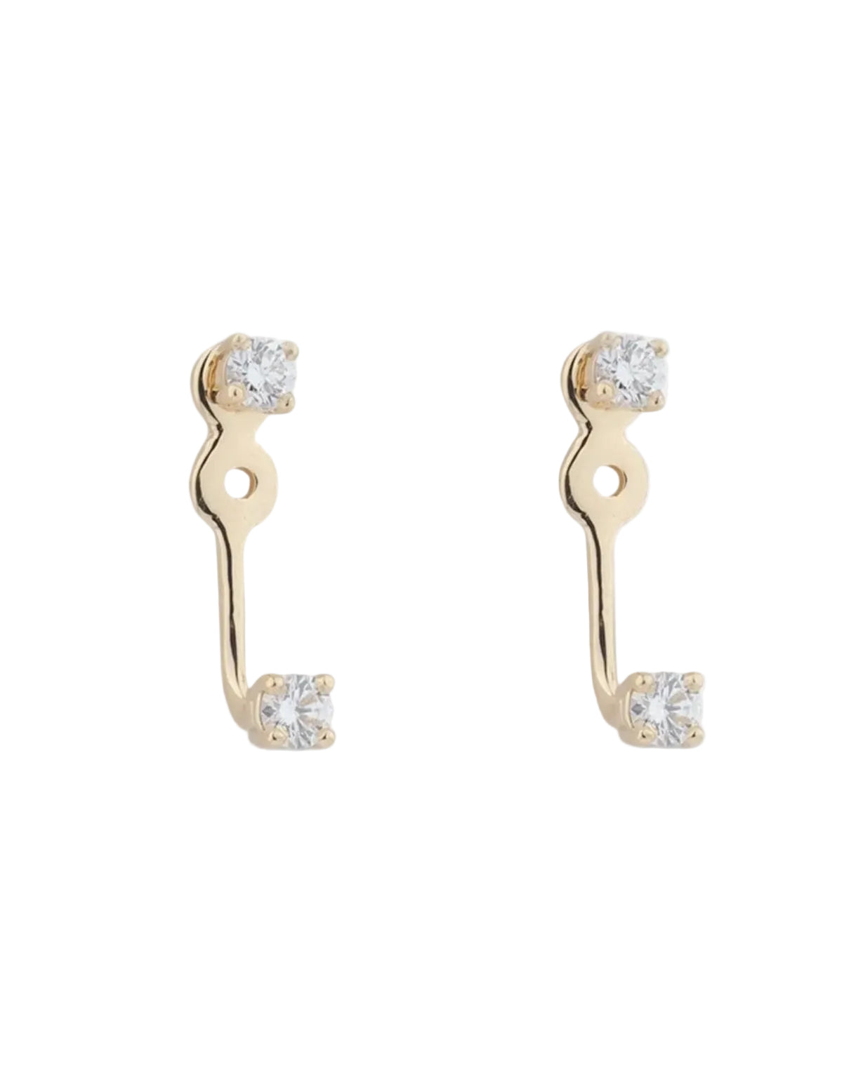 Diamond Floater Ear Jackets by White/Space - At Present Jewelry