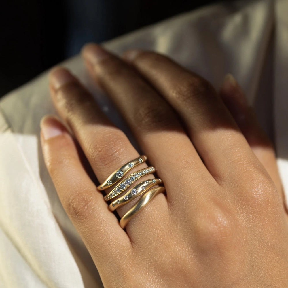 Novi Diamond Stacking Ring by White/Space - At Present Jewelry